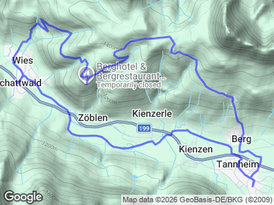 85-25 Tannheim - Zöblen - Zugspitzblick- Schattwald - Tannheim